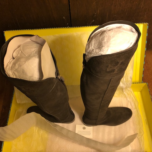 Tory Burch Simone over the knee boot in 35mm dark - Picture 4 of 6
